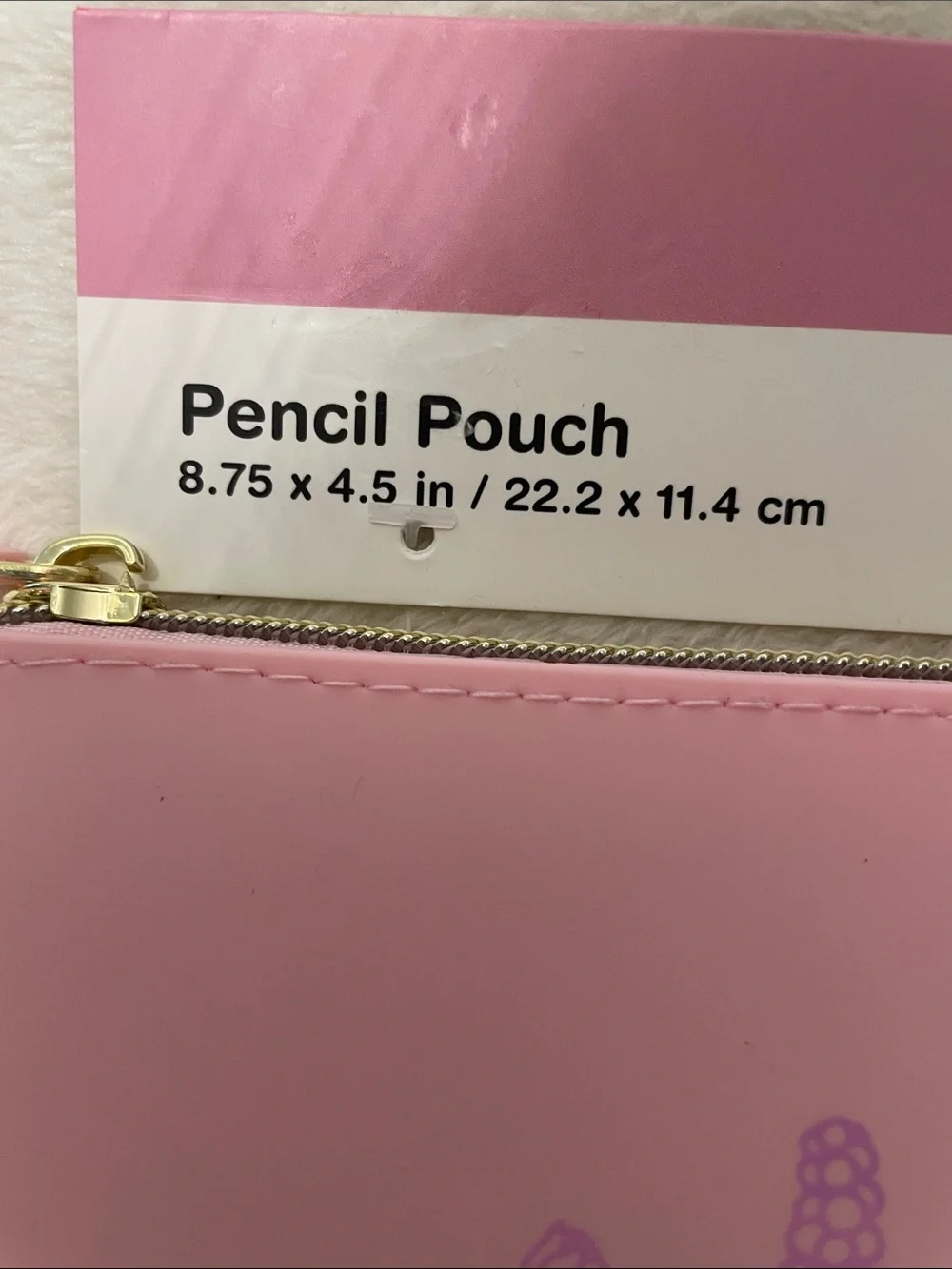 miffy Pink Pencil Pouch with Lavender Motif